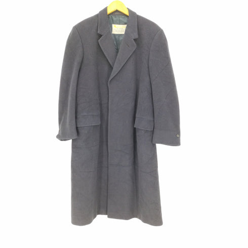 アクアスキュータム AQUASCUTUM 英国製 カシミヤ ウール ロング チェスター コート メンズ