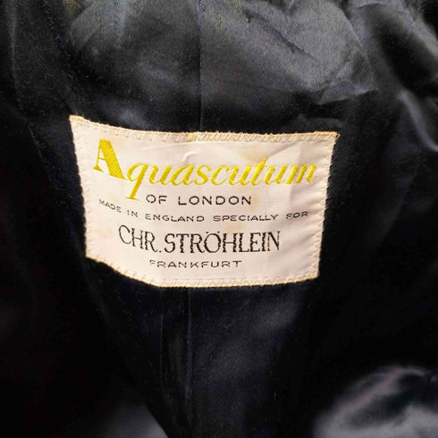 アクアスキュータム AQUASCUTUM 英国製 カシミヤ ウール ロング チェスター コート メンズ