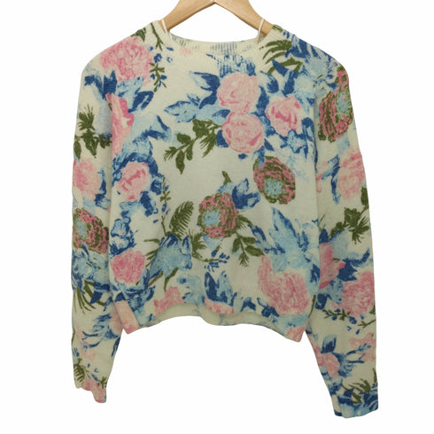 ザラ ZARA 花柄 フラワー ニットセーター レディース JPN:M