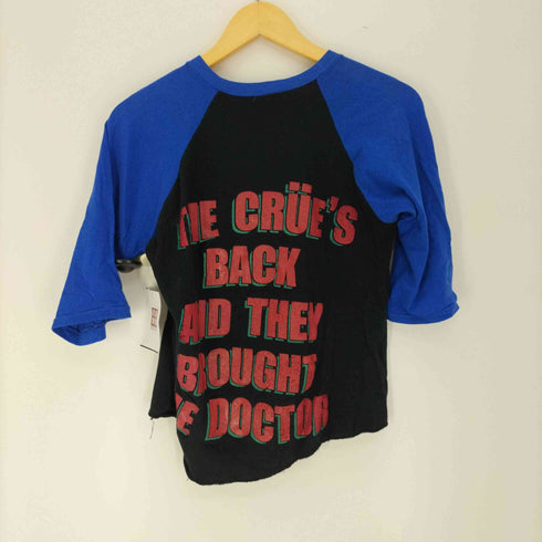 80S TASTY ボディ パキ綿 ヘヴィメタル アルバム バンド 両面プリント ラグラン Tシャツ コピーライト1989 メンズ import:M