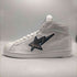 アベイシングエイプ A BATHING APE BAPE STA SKULL STA HI スカルスター ハイカット レザー スニーカー メンズ JPN:27
