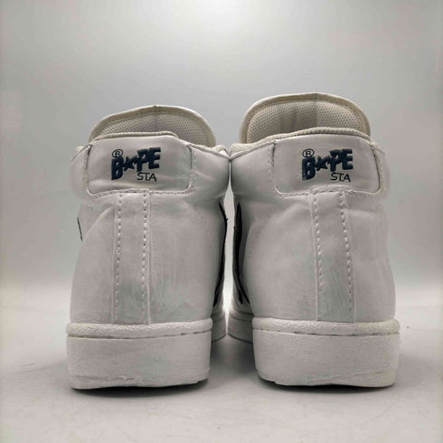 アベイシングエイプ A BATHING APE BAPE STA SKULL STA HI スカルスター ハイカット レザー スニーカー メンズ JPN:27