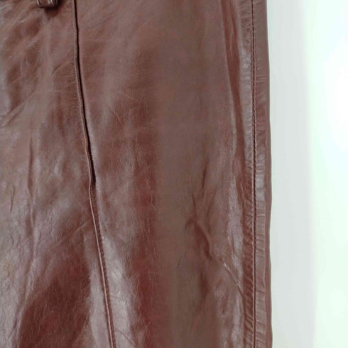 ギャップ Gap 00S オールドギャップ Old Gap 紺タグ 本革 レザーフレアパンツ 裾ジップ メンズ JPN:4