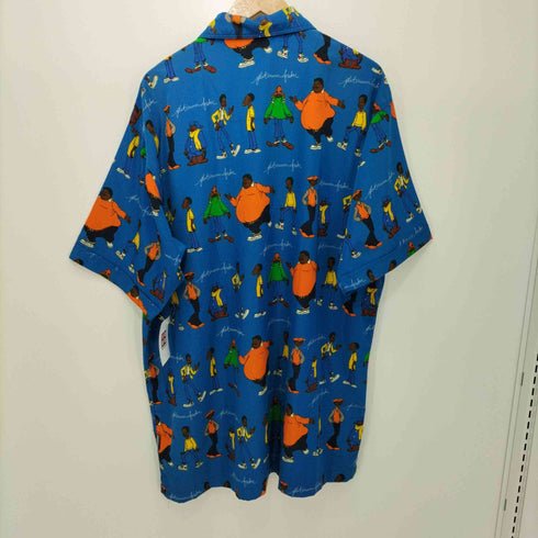 プラティナムフブ platinum fubu made in korea 総柄 オーバーサイズショートスリーブシャツ メンズ import:XL
