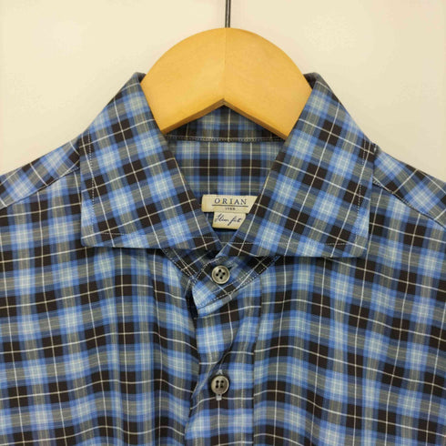 オリアン ORIAN イタリア製 チェック L/S シャツ メンズ import:S