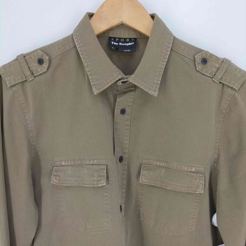 クープルズ The Kooples SPORT FITTED エポレット コットンミリタリーシャツ メンズ import:S