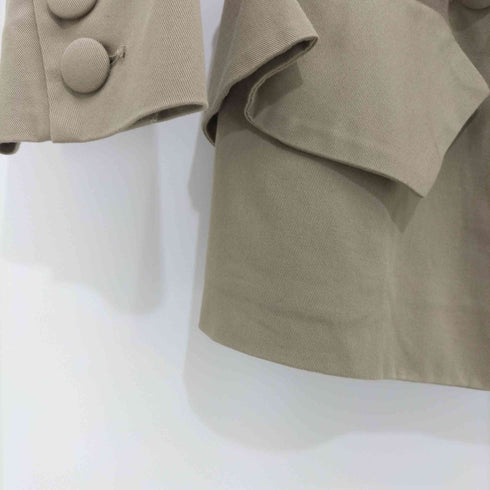 エルマンノ シェルヴィーノ ERMANNO SCERVINO ピークドラペル ショルダーデザイン切替 テーラードジャケット レディース 40