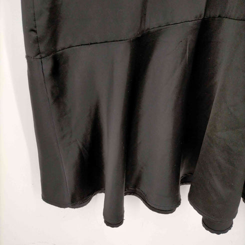 ザラ ZARA コンビ素材フリル付きワンピース レディース import:S