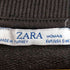 ザラ ZARA コンビ素材フリル付きワンピース レディース import:S