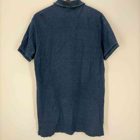 ポロバイラルフローレン Polo by RALPH LAUREN インディゴ ビッグポニー 鹿の子ポロシャツ メンズ import:L