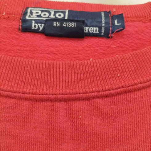 ポロバイラルフローレン Polo by RALPH LAUREN 80-90s ポニー刺繍 クルーネック ラグランスウェット メンズ import:L