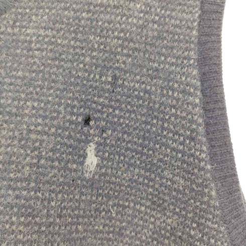 ポロバイラルフローレン Polo by RALPH LAUREN ポニー刺繍 ウール Vネック ニット ベスト メンズ import:M