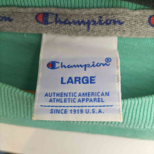 チャンピオン Champion ビッグロゴ Tシャツ - AQUA メンズ JPN:L