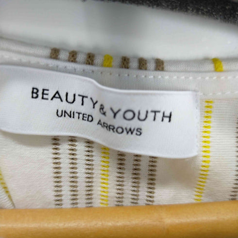 ビューティーアンドユースユナイテッドアローズ BEAUTY & YOUTH UNITED ARROWS コードストライプノースリーブカットソー レディース