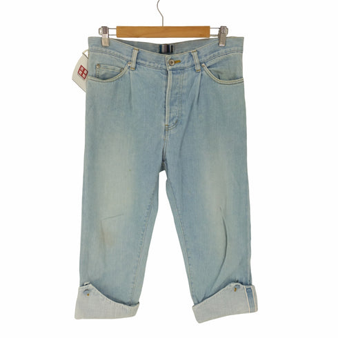 ファセッタズム FACETASM ロールアップ 裾ボタン シンチバック セルビッチ ウォッシュド デニムパンツ メンズ JPN:M