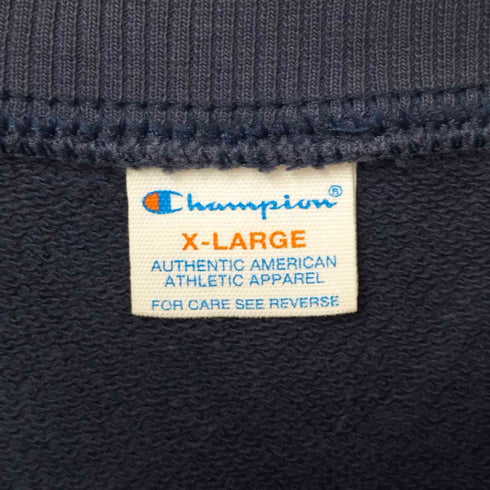 チャンピオン Champion 現行 復刻 トリコタグ フロッキー プリント 4段 カレッジプリント クルーネック スウェット メンズ import:XL