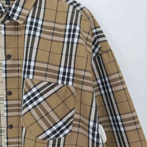 ビームスハート BEAMS HEART ドッキング マルチ チェック L/S レギュラーカラー スナップボタン シャツ メンズ JPN:L