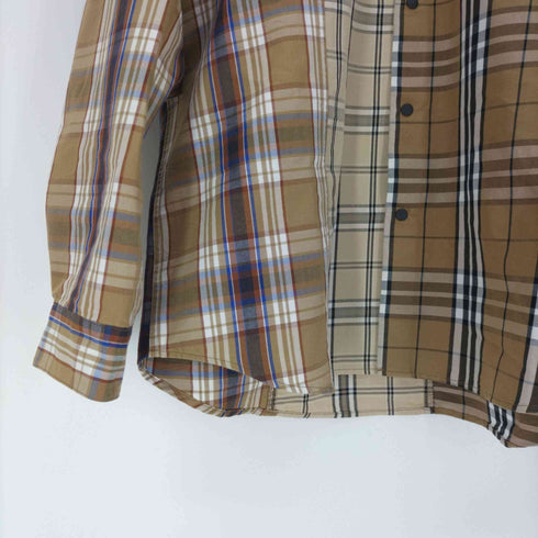 ビームスハート BEAMS HEART ドッキング マルチ チェック L/S レギュラーカラー スナップボタン シャツ メンズ JPN:L
