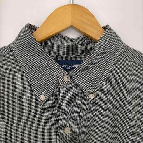 ラルフローレンゴルフ RALPH LAUREN GOLF 90S BLAKE スモールポニー刺繍千鳥格子コットンBDシャツ メンズ import:XL