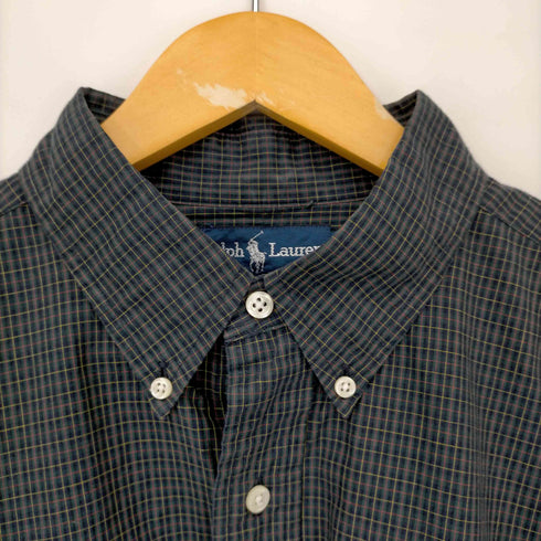 ラルフローレン RALPH LAUREN 90S YARMOUTH スモールポニー刺繍チェックコットンBDシャツ メンズ 16 1/2