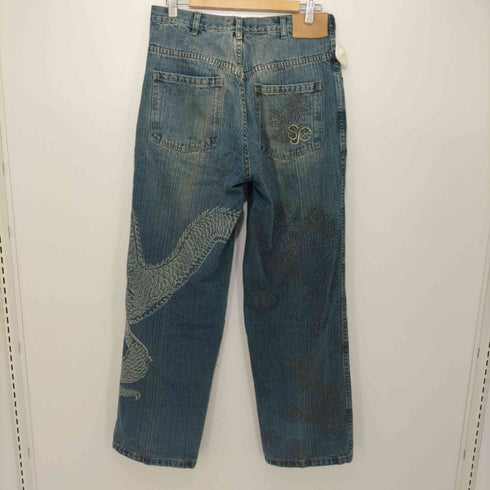ショーン ジョン Sean john 落書きペイント ストレートデニムパンツ メンズ 32