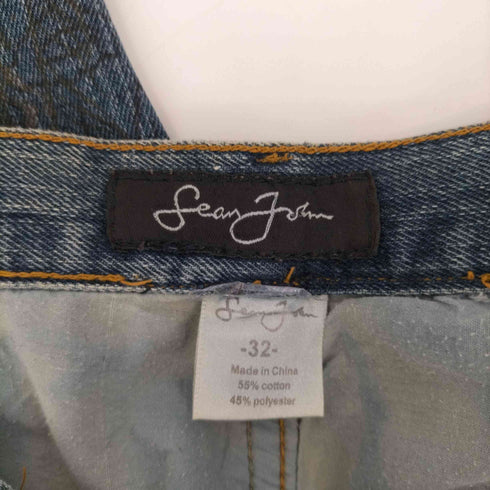 ショーン ジョン Sean john 落書きペイント ストレートデニムパンツ メンズ 32