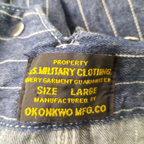 OKONKWO MFG.CO ストライプペインターパンツ メンズ