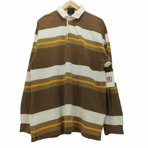 カンタベリー CANTERBURY ロゴ刺繍 ラガーシャツ メンズ import:XL