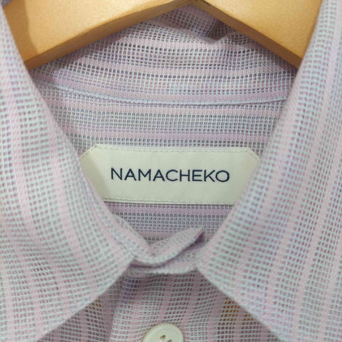 ナマチェコ NAMACHEKO ストライプシアー長袖シャツ メンズ JPN:S
