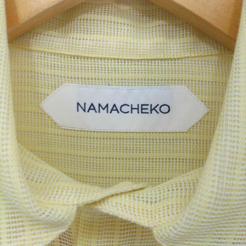 ナマチェコ NAMACHEKO ストライプシアー長袖シャツ メンズ JPN:S