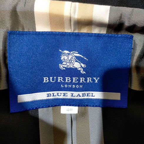 バーバリーブルーレーベル BURBERRY BLUE LABEL 裏地ノパチェック トレンチコート メンズ FR:40