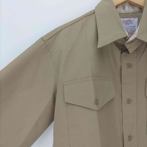 クレイトン CREIGHTON 70S USA製 フラップポケット ミリタリー シャツ メンズ 17 34