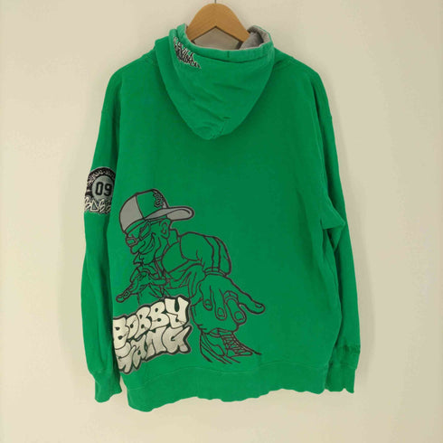 Robby Gang スプレーアート 両面 プリント プルオーバー パーカー メンズ import:M