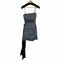 ビーシービージーマックスアズリア BCBG MAXAZRIA METAL TAFFETA STRAPLESS MINI DRESS レディース import:S