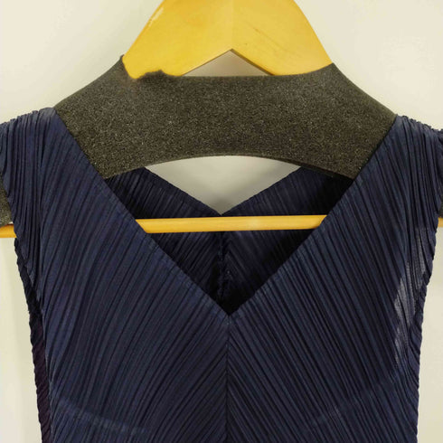 プリーツプリーズイッセイミヤケ PLEATS PLEASE ISSEY MIYAKE 14SS 斜めプリーツ 切替しノースリーブワンピース レディース JPN:1
