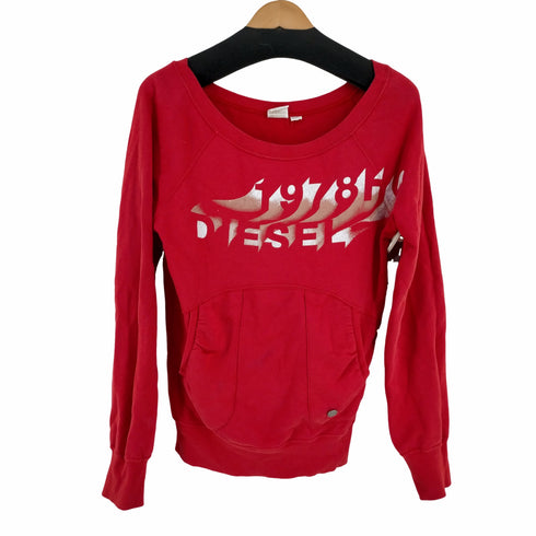 ディーゼル DIESEL スプレープリント ラグラン クルーネックスウェット レディース import:S
