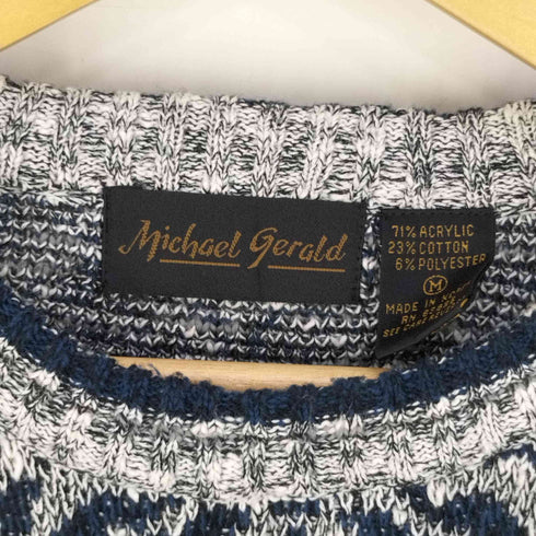 Michael gerald 総柄 コットンポリブレンド アクリルニット メンズ import:M