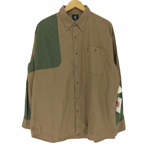 Browning ガンパッチ スリーブ 切替 ボタンダウン L/S シャツ メンズ import:XL