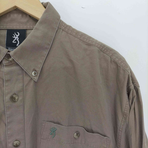 Browning ガンパッチ スリーブ 切替 ボタンダウン L/S シャツ メンズ import:XL