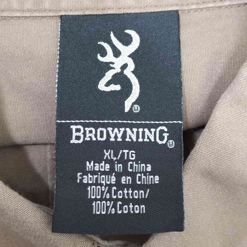 Browning ガンパッチ スリーブ 切替 ボタンダウン L/S シャツ メンズ import:XL