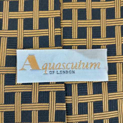アクアスキュータム AQUASCUTUM ウーブン柄 シルクネクタイ メンズ