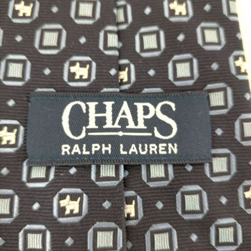 チャップスラルフローレン CHAPS RALPH LAUREN 総柄 シルクネクタイ メンズ