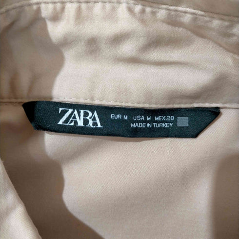 ザラ ZARA poplin shirt sateen effect メンズ import:M