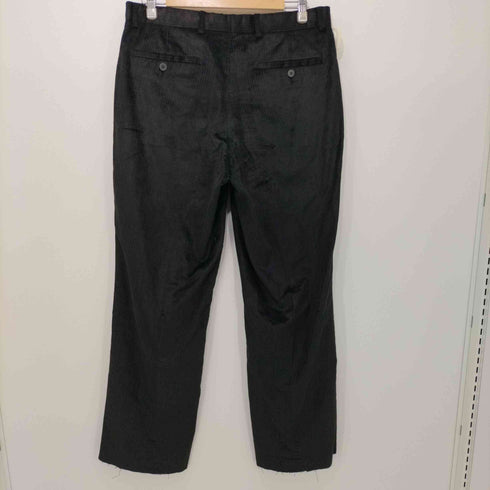 エンポリオアルマーニ EMPORIO ARMANI 00S イタリア製 レーヨン混 細畝コーデュロイ センタープレスワイドスラックス メンズ