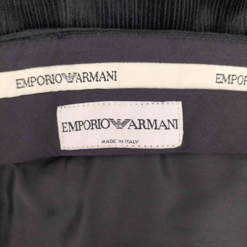 エンポリオアルマーニ EMPORIO ARMANI 00S イタリア製 レーヨン混 細畝コーデュロイ センタープレスワイドスラックス メンズ