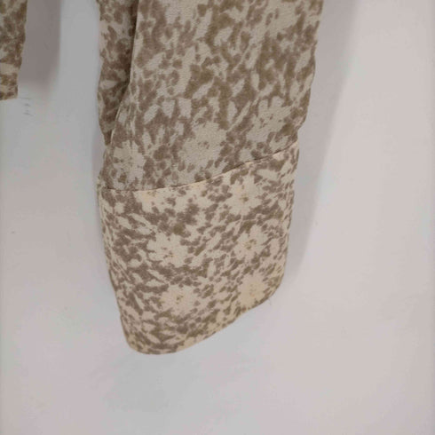 ジョーンズニューヨーク JONES NEW YORK シルク100% 総柄オープンカラーシャツ レディース 8