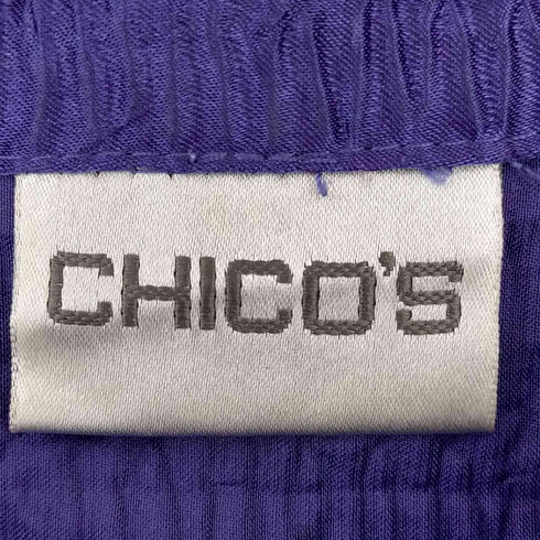 CHICO'S 漢字柄 プリーツ加工シャツ レディース 1