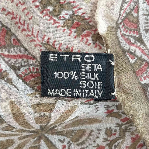エトロ ETRO 総柄シルクスカーフ レディース