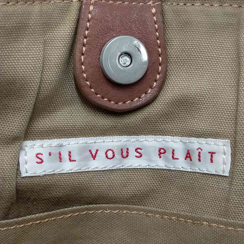 S'IL VOUS PLAIT レザーショルダーバッグ レディース