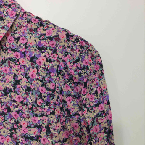 ザラ ZARA 花柄フレアロングシャツワンピース レディース import:XS